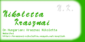 nikoletta krasznai business card